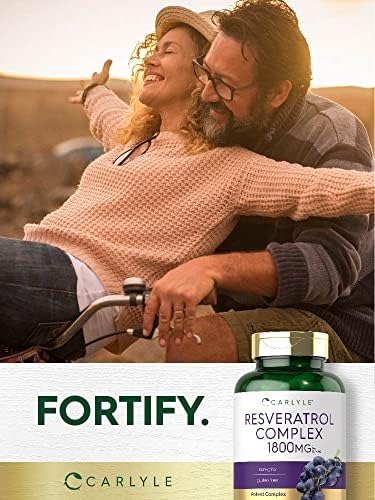 High potency Carlyle Resveratrol complex supplement bottle