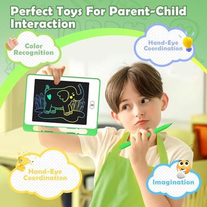 Child using Omxdg erasable electronic drawing pad