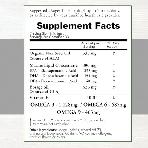 Moms For Nutrition wild caught fish oil and organic flax seed oil capsules for heart and joint health.
