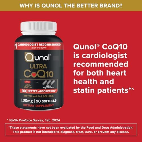 Authentic USA imported Qunol Ultra CoQ10 softgels bottle on a flat surface