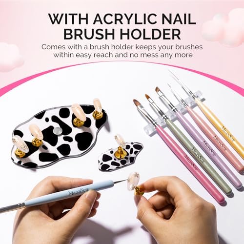 MelodySusie nail art practice stand with brush holder display