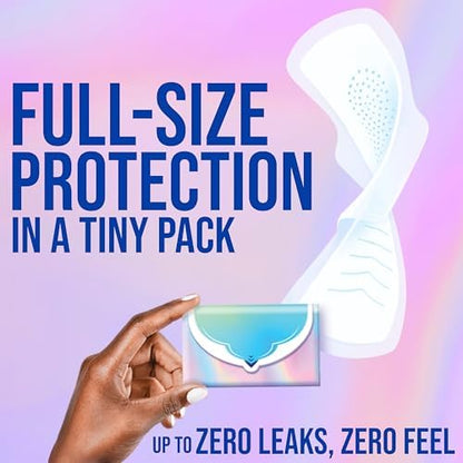 Compact pocket sized feminine pads for heavy flow protection