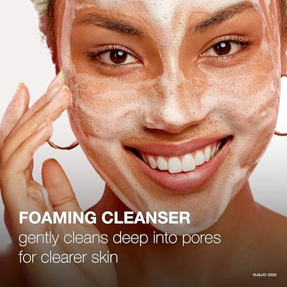 Acne face wash with MicroClear technology targeting pimples and blackheads