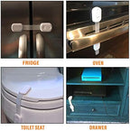 Close up of child safety latch locking mechanism