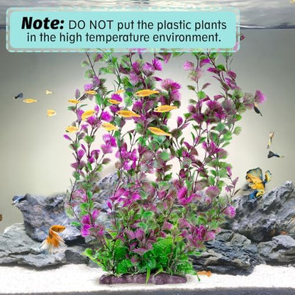 Hamiledyi tall aquarium plastic plant background placement in a large fish tank