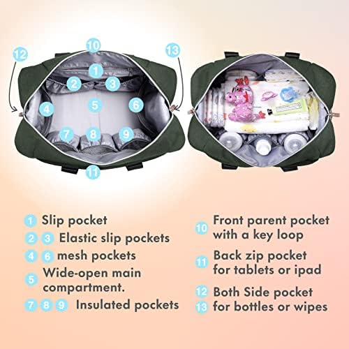 Dikaslon large diaper bag showing back luggage sleeve feature