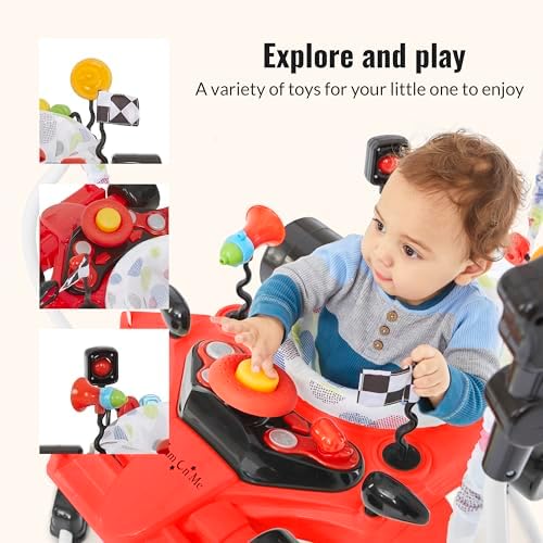 Dream On Me Champ Activity Center height adjustment mechanism