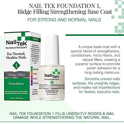 Authentic USA imported Nail Tek Foundation 1 protective treatment layer.