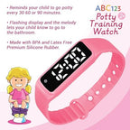 ABC123 potty training watch packaging and contents view