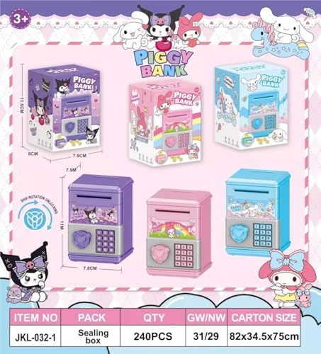 FUAN mini safe bank toy packaged securely demonstrating its compact size suitable for children gifts.