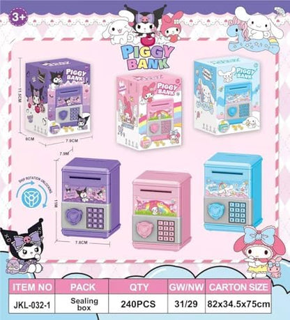 FUAN mini safe bank toy packaged securely demonstrating its compact size suitable for children gifts.