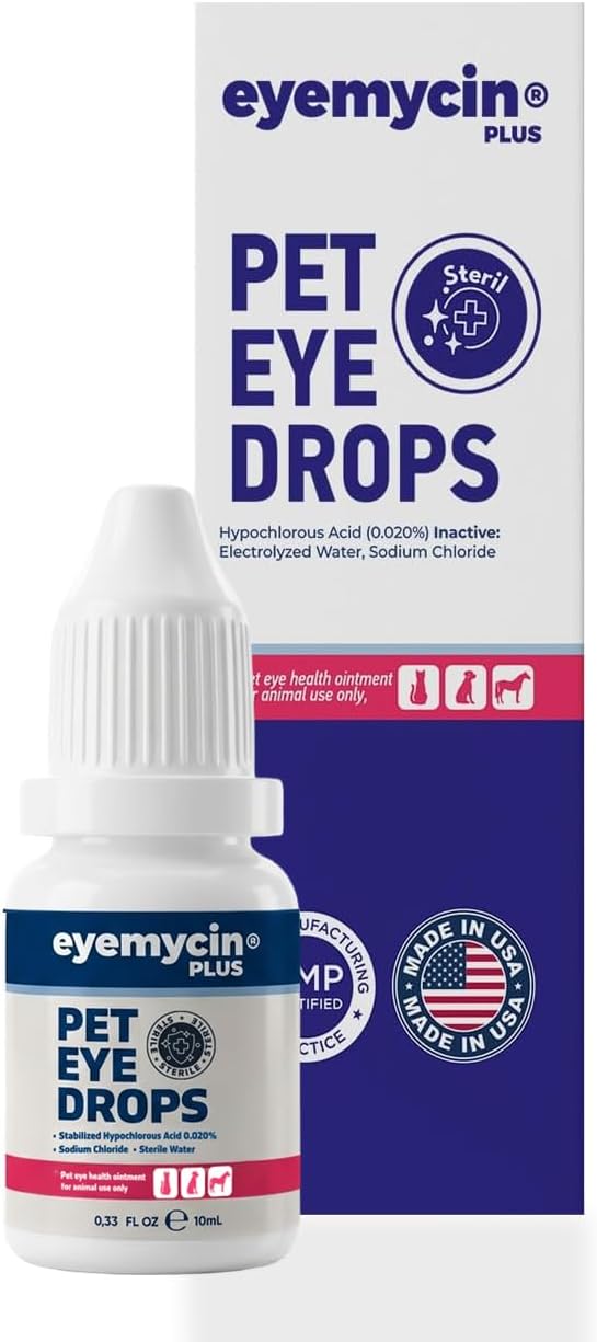 EYEMYCIN pet Eye Drops 1 fl oz Eye Drops for Dogs and Cats Vet-Recommended Dog Eye Infection Treatment to Soothe Infection Allergy,Relieve Dry Eyes Pink Eyes, Pet Tear Stain Cleaner Horses & Birds - Image 9