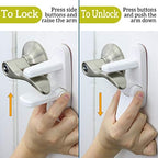 Wappa Baby door lock installed on lever handle