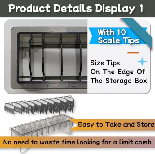 HuGuWdy ten grid limit comb base dimensions and sizing compatibility chart overview.