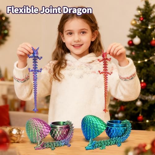 Articulated dragon wings and tail detail for desktop display