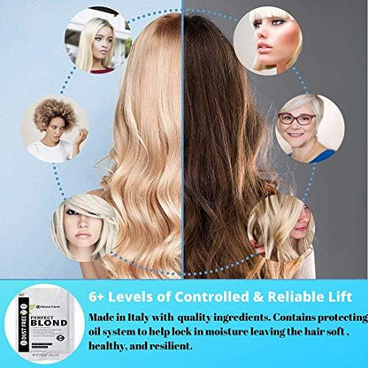 Blond Forte Perfect Blonde three pieces of one ounce hair dye lightener packets for salon results
