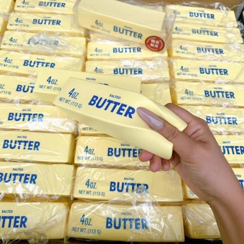 Close up detail of Fymoq butter packaging and realistic texture
