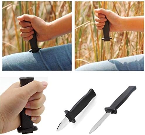 GUDVES prank novelty dagger set showing full dimensions of handle and blade