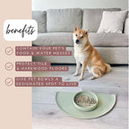 Should We Go Non-Slip Dog Bowl Mat Raised Edge Detail