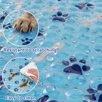 SiniReta waterproof pet cooling mat being wiped clean with cloth