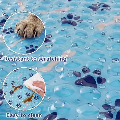 SiniReta waterproof pet cooling mat being wiped clean with cloth
