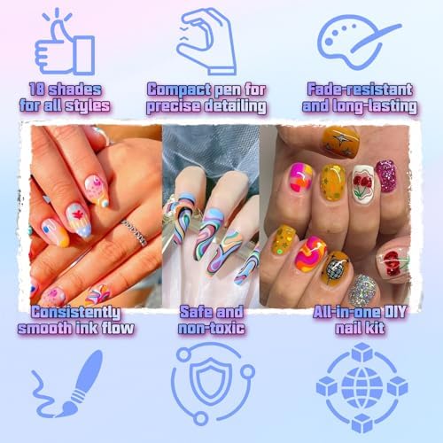 Haiolorpro nail art pens for home salon manicure