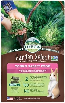 Oxbow alfalfa based rabbit pellets nutritional information and ingredients label