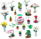 Unboxed DIY pieces, mini gardening tools, and UV resin included in the mystery blind packaging.