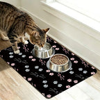 Thmasamwr Eco Friendly Dog Placemat with water bowls