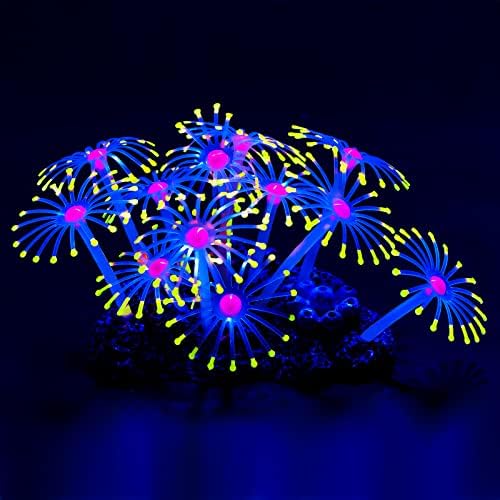 Uniclife yellow silicone aquarium ornament in tank