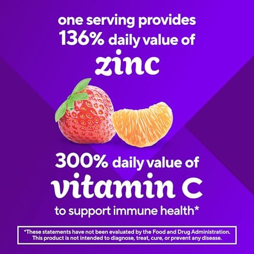 Authentic USA imported Vitafusion Power Zinc bottle detailing dietary specifications
