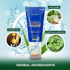 GMC compliant view of Herbishh hair color skin protection cream demonstrating simple water rinse removal.