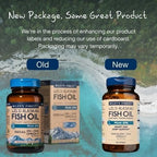 Lifestyle product presentation of Wiley's Finest Wild Alaskan fish oil softgels