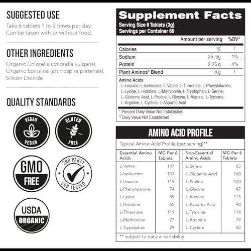 Triquetra Health Plant Aminos organic certification label view