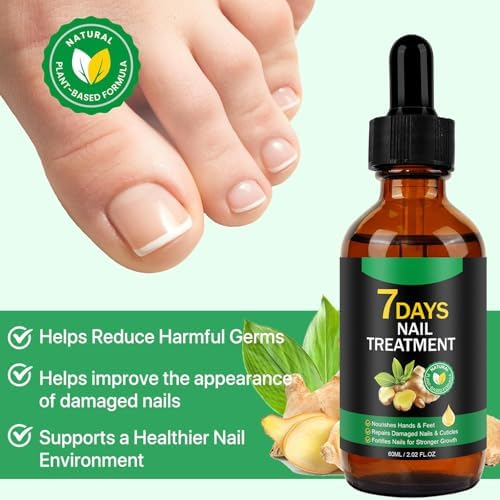 Applying ginger nail serum to cuticles