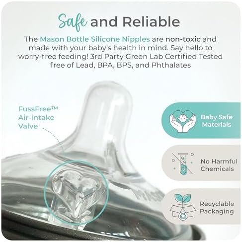 Mason Bottle 0-3 months packaging and product