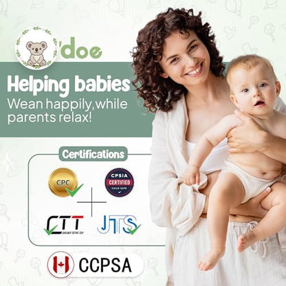 O'doe baby suction plate and bowl set components