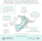Amazing Baby Super Boosties insert placed inside a hybrid diaper cover