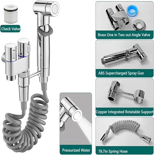 Handheld diaper sprayer kit with reinforced hose