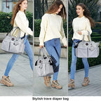 Supromomi grey baby bag side profile