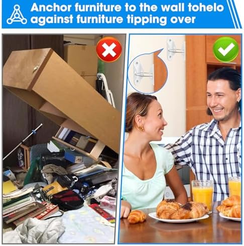 Guirnd child proofing furniture anchor kit showing all included wall brackets and mounting hardware.