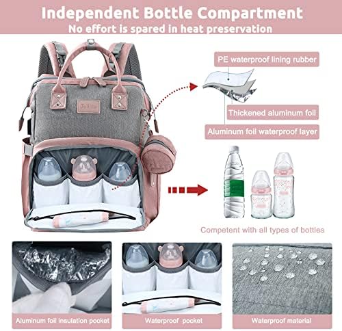 Jollito parenting bag interior view highlighting multiple organized storage pockets