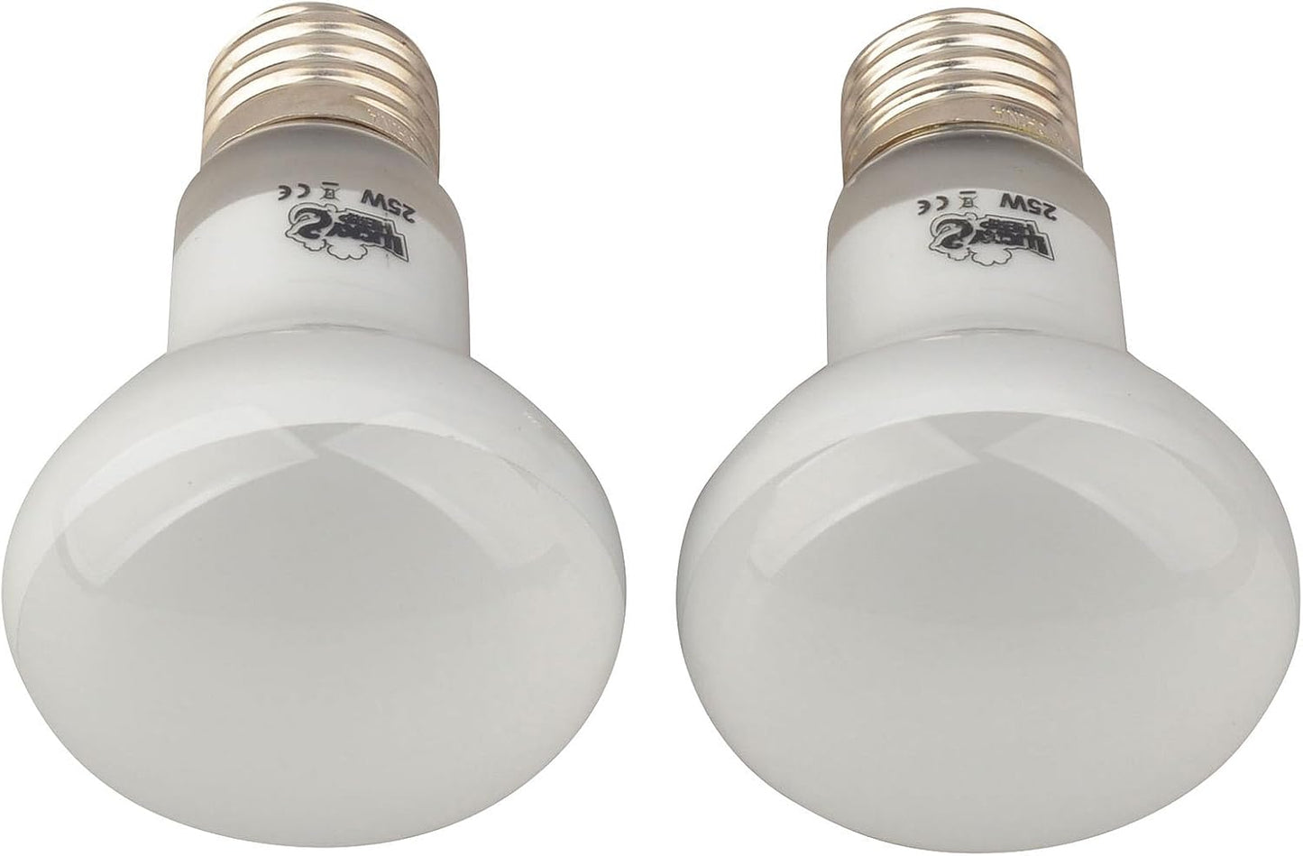 Two pieces of LUCKY HERP incandescent reptile basking lamps side by side