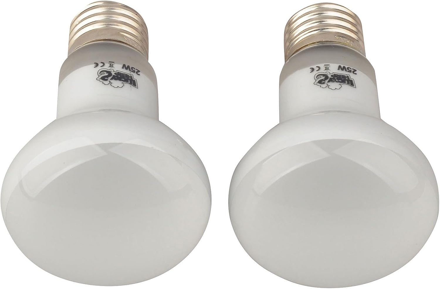 Two pieces of LUCKY HERP incandescent reptile basking lamps side by side