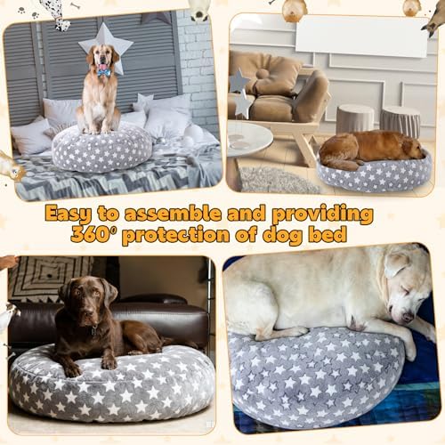 Detached washable fleece pet bed cover ready for easy cleaning and home maintenance