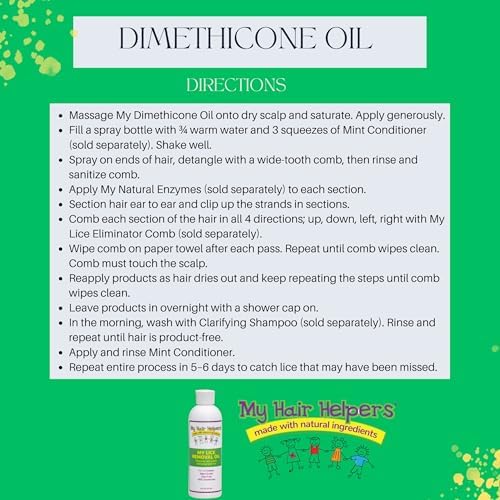 My Hair Helpers natural lice removal oil bottle side profile