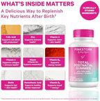 Pink Stork Total Postnatal Multivitamin Gummies nutritional supplement facts label