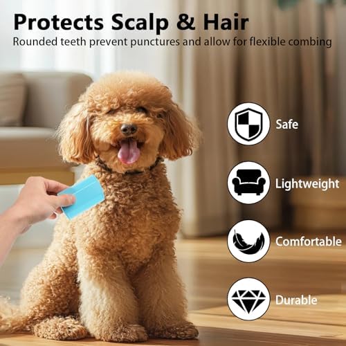 Portable and durable pet grooming combs for flea removal
