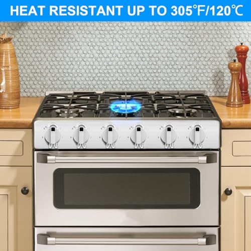Close up of Esenharber stove knob lock on gas range