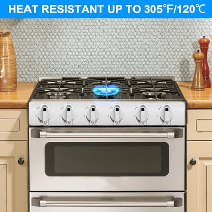 Close up of Esenharber stove knob lock on gas range